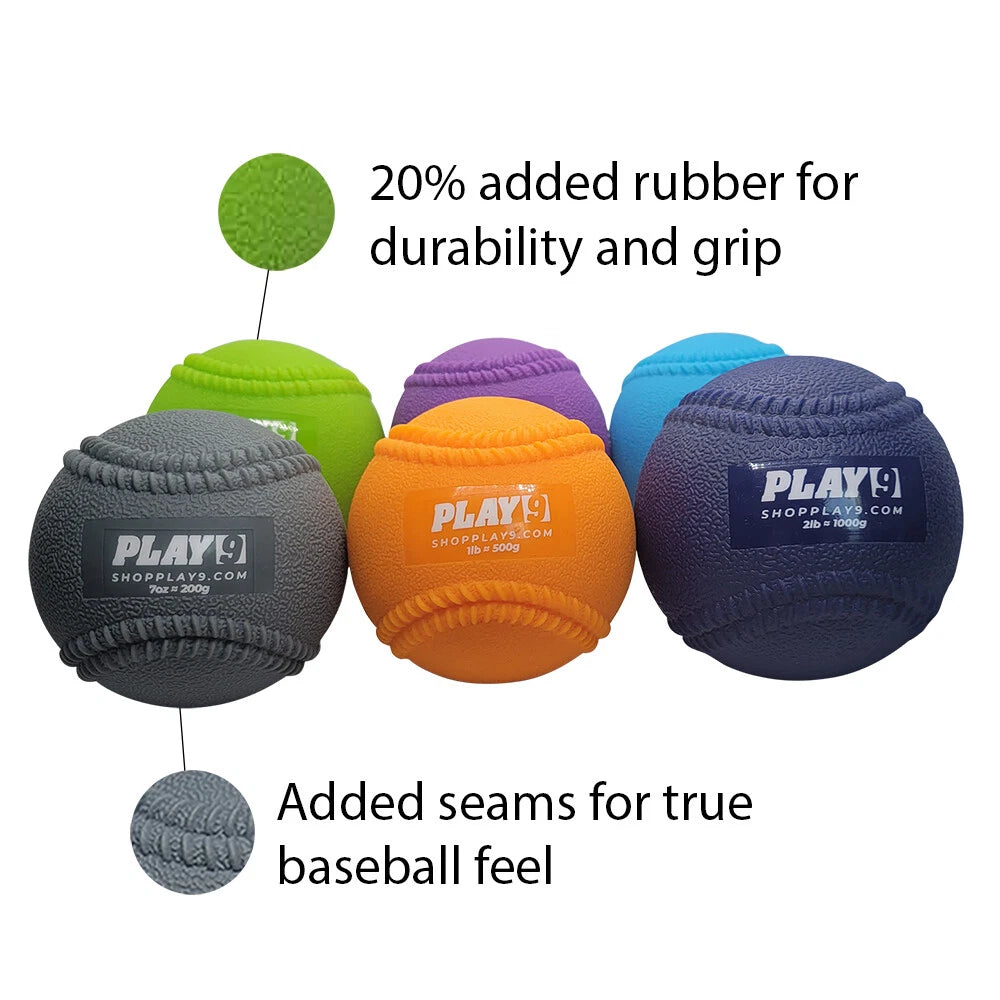 Plyo Balls for Baseball & Softball | Weighted Balls for Baseball | Play 9 Sports