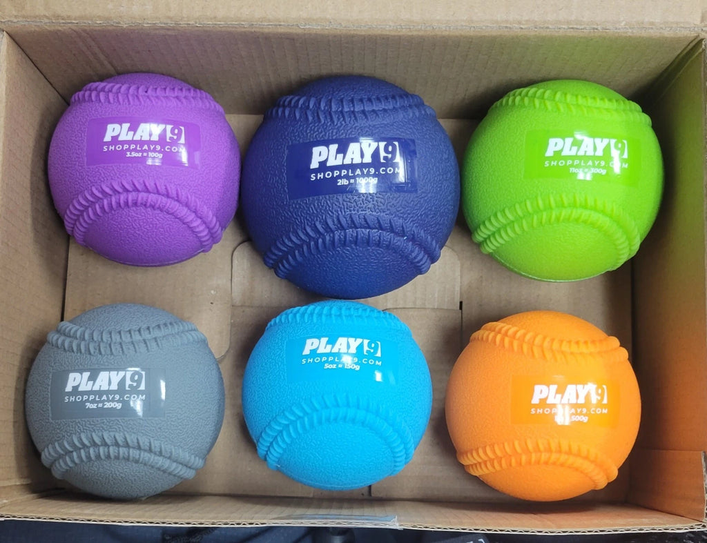 Plyo Balls for Baseball & Softball | Weighted Balls for Baseball | Play 9 Sports