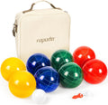 Regulation 107mm Bocce Ball Set with 8 Resin Balls & Carrying Bag for 2-8 Player