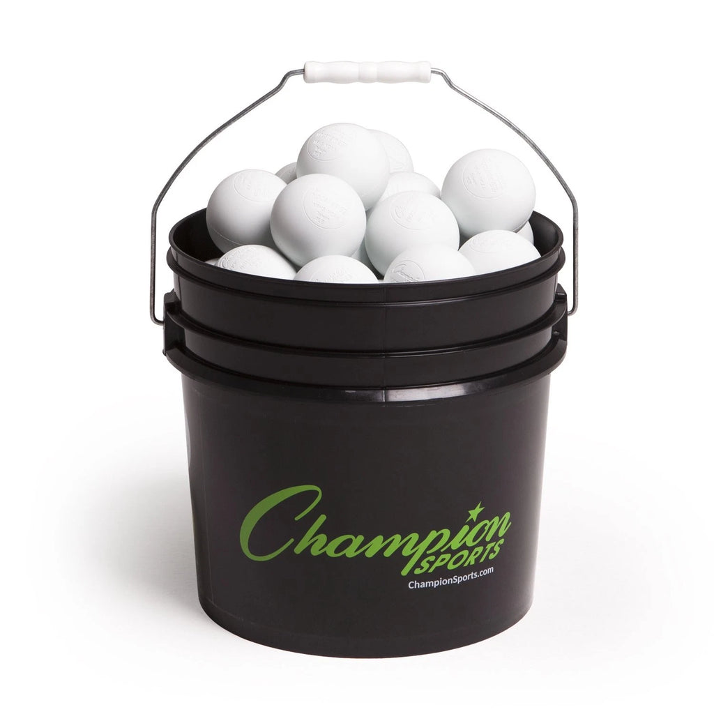 Champion Sports Lacrosse Balls and Bucket – 36 Official Game Balls, NCAA/NFHS