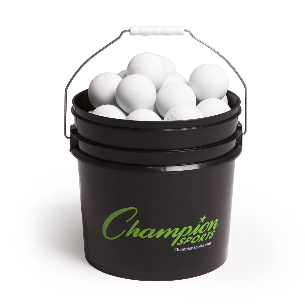 Champion Sports Lacrosse Balls and Bucket – 36 Official Game Balls, NCAA/NFHS