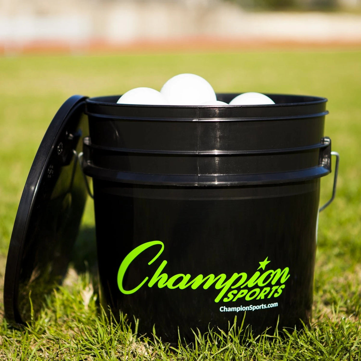 Champion Sports Lacrosse Balls and Bucket – 36 Official Game Balls, NCAA/NFHS